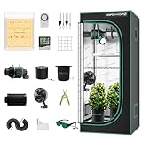 Mars Hydro Growzelt Komplettset,TS600 Vollspektrum Grow Lampe,60X60X140cm...