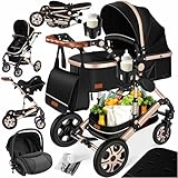 KESSER® Loops 4 in 1 Kinderwagen Kombikinderwagen Komplett-Set inkl....
