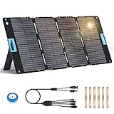 GlamPiece Solarpanel Faltbar 180W, Tragbare Solarmodule mit Dimmer, 6...