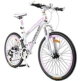 JXYQ Damen Hardtail Mountainbike 26 Zoll 24 Gang, Anti Rutsch Mountainbike...