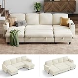 LINSY HOME Schlafsofa Ausziehbarer Couch, Ecksofa mit Schlaffunktion,...