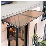 QWEASDF Vordach für Haustür, Pultbogenvordach Überdachung aus Aluminium...