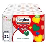 Regina mit Herzen Haushaltstücher 3-lagig | 32 Rollen-Packung (8 x 4...