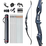 D&Q Pfeil und Bogen für Erwachsene Anfänger Recurvebogen Set...