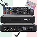 TiVuSat Karte 4K UHD + DIGIQuest Q80 Sat Receiver 4K H.265 S2+T2 HEVC...