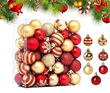 Weihnachtskugeln,50 stück Christbaumkugeln Weihnachtskugel mit...