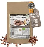 Geröstete Bio Kakaobohnen - Fair Trade, Cadmium geprüft, 200g frische...