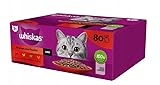 Whiskas Adult 1+ Katzennassfutter Klassische Auswahl in Sauce, 80x85g Mega...