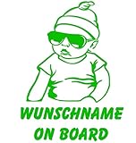 topdesignshop Babyaufkleber mit Wunschname on Board Aufkleber fürs Auto...