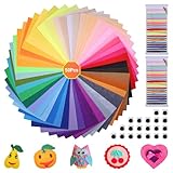 50 Farben Bastelfilz, Filzplatten 20×30cm, Filz Bunt zum Basteln, Durable...