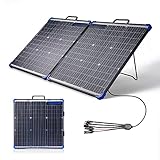 Topunive Solarpanel Faltbar 100W 18V Bifaziales Solarmodul für Tragbares...