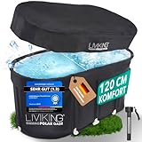 LIVIKING® Eisbad + Faltbare Badewanne Erwachsene [120 cm - 2in1 KOMFORT...