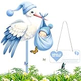 Storch Geburt für Draussen, Storch Willkommen Baby Storch Geburt,...