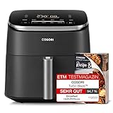 Cosori Turboblaze Heißluftfritteuse Airfryer, 9-in-1 Air Fryer XXL 6L,...