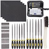 GLARKS 12-teiliges Mini-Holzraspel-Set mit Bürste und Aufbewahrungsbox mit...