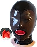 Full Face Cover Maske mit Augen und Mund Loch, transparente Sex BDSM Latex...
