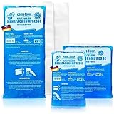 com-four® 3X Mehrfach-Kompresse in 3 verschiedenen Größen mit...