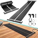 YRHome 500 x 70 cm Pool Solarkollektor Set,EPDM Solarmatte,Mit 32 dünne...
