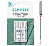 SCHMETZ Nähmaschinennadeln | 5 Microtex-Nadeln | 130/705 H-M | Nadeldicke...