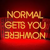 Wanxing Normal Gets You Nowhere Neon Schild Led, Rot Leuchtreklame mit USB...