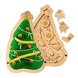 Weihnachtsbaum-Holzpuzzle - Festliches Bodenpuzzle Für Kleinkinder & Junge...