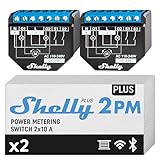 Shelly Plus 2PM | Wlan & Bluetooth 2 Kanäle Smart Relais Schalter |...