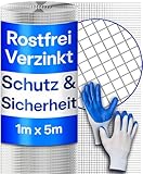Praknu Drahtgitter Feinmaschig – 100cm × 5 m Rolle – Rostfreies...