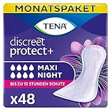 TENA Discreet Maxi Night - 48 Einlagen im Monatspaket (8 x 6 Stück),...