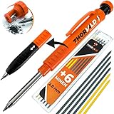 THORVALD Robuster Tieflochmarker Bleistift [+ 7 Minen + Spitzer +...