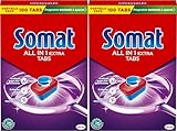 SOMAT All in 1 Extra Spülmaschinen Tabs (2 x 100 Tabs), für strahlend...