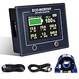 ECO-WORTHY Batterie Monitor 200A 12V/24V/36V/48V, 3,5' Touchable Display...