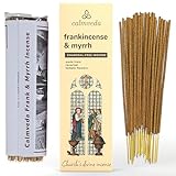 CALMVEDA, Räucherstäbchen Weihrauch mit Myrrh - (80 Stücke) Kirche &...