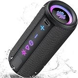 TIMU Bluetooth Lautsprecher mit Licht, Bluetooth 5.4 Musikbox, 30W Dual...
