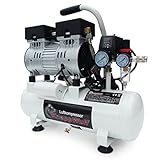 KnappWulf Flüster Kompressor Druckluftkompressor KW1008 Airbrush 69dB 8L...