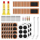 Sinofort Flickzeug Fahrrad 78 Stück Fahrrad Flickzeug Quadrat Fahrrad...