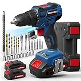 20V Brushless Akku Bohrschrauber Set mit 2 Akkus 2.0Ah, Akkuschrauber,...