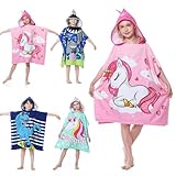 MOKANI Badeponcho Kinder Poncho Handtuch, Mikrofaser Ultra Weich und...