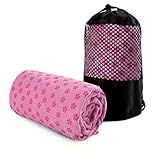 BYYLECL Rutschfestes Yoga-Handtuch, 183 x 63 cm, groß, schnell trocknend,...