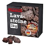 FLAMMBURO Lavasteine 3kg - Für Gasgrill, Backofen, Lavagrill und...