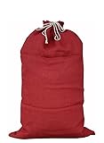 Großer Nikolaussack, Weihnachts-Sack, Weihnachten, Winter - Jute- (Rot,...