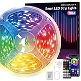 Jsdoin LED Strip 10m,RGB LED Streifen mit Fernbedienung Bluetooth App Musik...