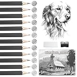 Bleistift Set 14 Zeichenstifte, Zeichenstifte Professionell Set mit...