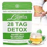 Detox Tee zum Abnehmen & Bauchfett Verbrennen – 28 Tage Stoffwechsel-Kur...