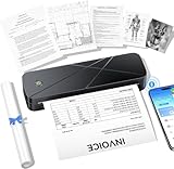 TATTMUSE Thermodrucker A4, 300DPI Portabler Printer, Mobiler Drucker a4...