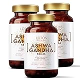 Lotos Pharma Ashwagandha Kapseln - KSM-66/90 Kapseln - 3-er pack - 5%...