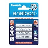 Panasonic eneloop, Ready-to-Use Ni-MH Akku, AAA Micro, 4er Pack, min. 750...