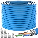 MEIPEK LAN Kabel 150 meter Outdoor, Cat 7 Netzwerkkabel Verlegekabel 150m...