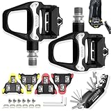 Klickpedale für Rennräder Fahrradpedale rutschfest verstellbare Spannung...