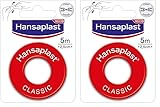 Hansaplast Fixierpflaster Classic (5 m x 2,5 cm), Tapeband zur einfachen...