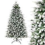 180CM PE&PVC künstlicher Weihnachtsbaum mit Schnee, 1000...